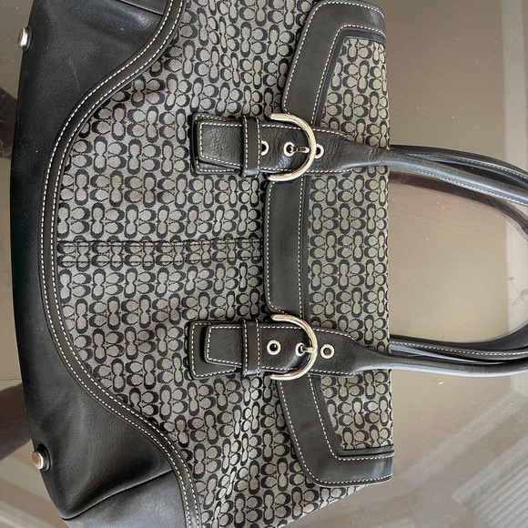 Large Coach canvas ‘C’ purse - Picture 7 of 9